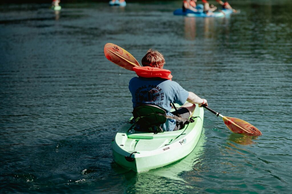 Kayaking on the river near Somerset, WI
